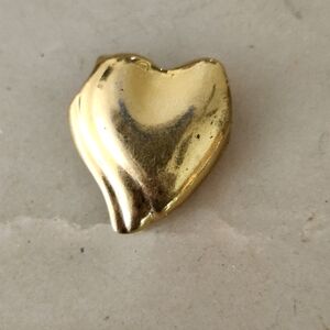 Vintage Korea Gold Tone Heart-Shaped Pendant
